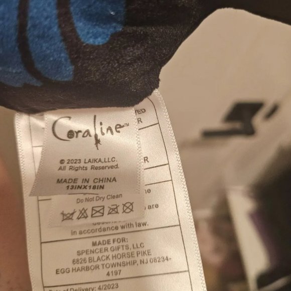 Coraline Pillow NWOT - Picture 3 of 3